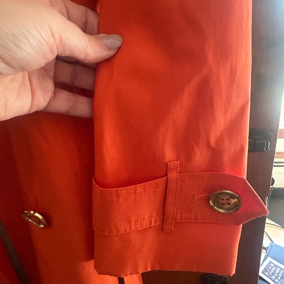 Michael Michael Kors Orange Trench Sz S - Picture 7 of 9